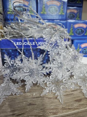 Kar 4mt 96 Led 19 Saçak 40-50-60cm Gün Işığı kartanesi boyutu:7cm