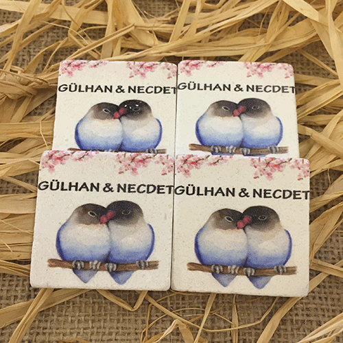 Doğal Taş Baskı Magnet Söz,Nişan,Kına,Nikah Kınahediyelik