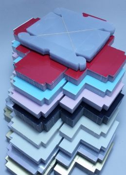 Katlanmamış 9x9x3 cm Altı Karton Asetat Kapaklı Kutu