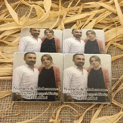 Doğal Taş Baskı Magnet Söz,Nişan,Kına,Nikah Kınahediyelik