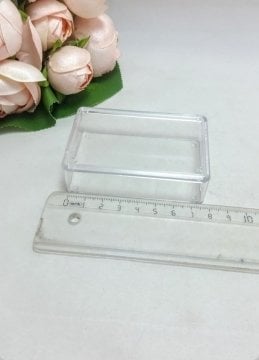 12 li Mika Pleksi Dikdörtgen Küçük Kutu 7,5x5x2 Cm