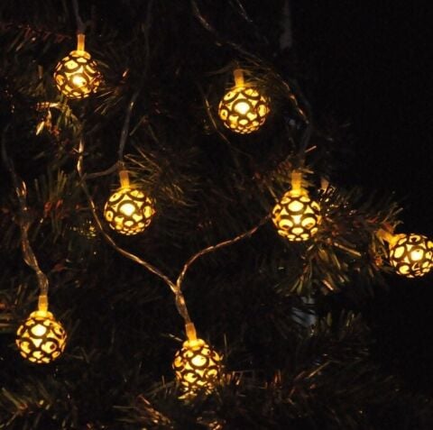 Yılbaşı Pilli Led Işıklı Top Küre 3 mt.