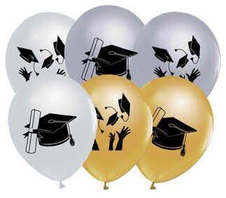 BALON MEZUNİYET 12 İNC METALİK KARIŞIK PK:100