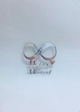 İsim yazılı Sonsuzluk İşareti Pleksi Ayna Nişan, Nikah Şekeri