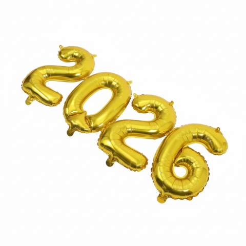 2026 Yılbaşı Süsleme Folyo Balon