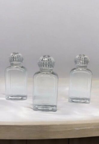 Pvc Dikdörtgen 50 cc Kristal kapaklı Şişe