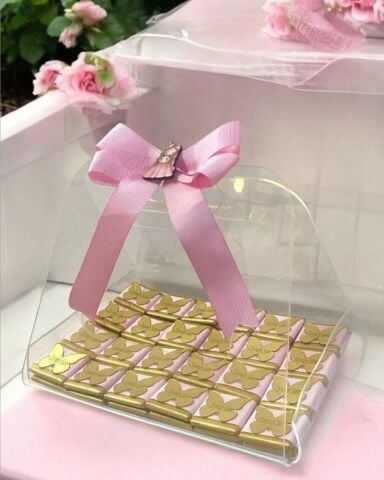 48 Li Pleksi Çanta İçerisinde Süslü Çikolata