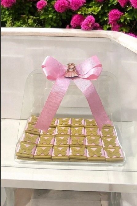 48 Li Pleksi Çanta İçerisinde Süslü Çikolata