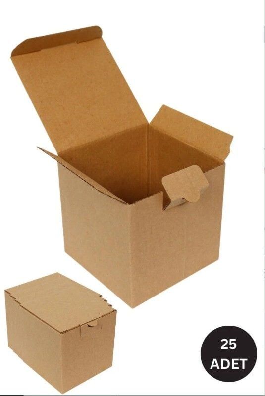 11x11x12 Cm Kilitli E-Ticaret Hediye Kutusu, Kraft Karton Kargo Paketleme Kutusu