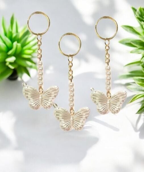 İncili Kelebek anahtarlık