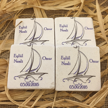Doğal Taş Baskı Magnet Söz,Nişan,Kına,Nikah Kınahediyelik