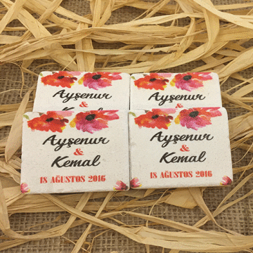 Doğal Taş Baskı Magnet Söz,Nişan,Kına,Nikah Kınahediyelik