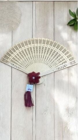 20 Li Lazer çiçekli süslü yelpaze Hediyelik