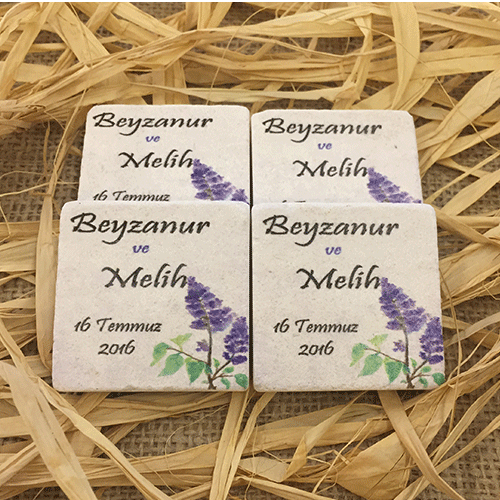 Doğal Taş Baskı Magnet Söz,Nişan,Kına,Nikah Kınahediyelik