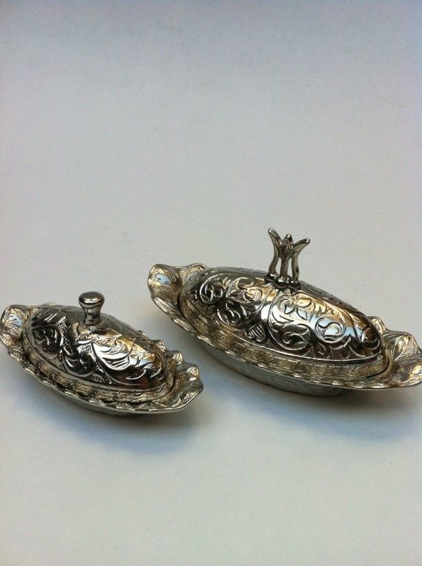 Gümüş kayık Lokumluk oval (4.5x8.5cm)