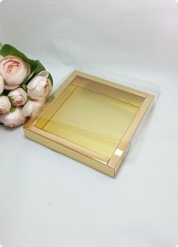 15x15 Cm Altı Karton, Üstü Asetat/Şeffaf Kapaklı Kare Kutu 30 Lu