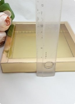 15x15 Cm Altı Karton, Üstü Asetat/Şeffaf Kapaklı Kare Kutu 30 Lu