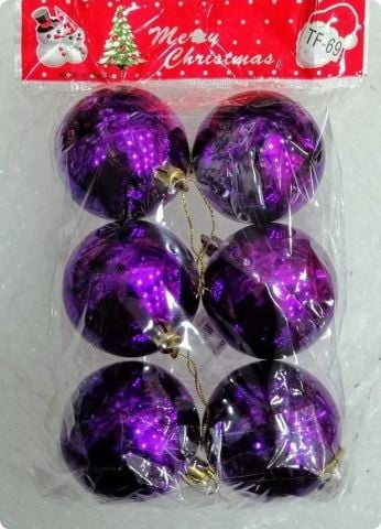 6'lı 6 cm yılbaşı ağaç Cici top süsleme