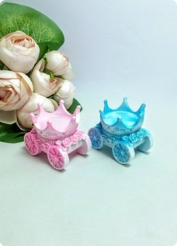 20 li Polyester Taç Araba Bebek Şekeri
