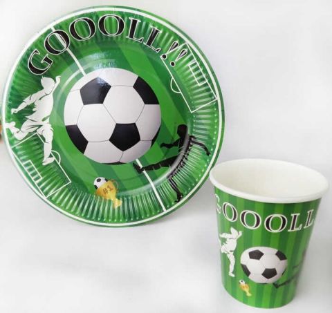 BARDAK KARTON FUTBOL GOOOLL 8OZ PK:8 KL:300