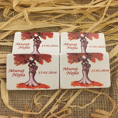 Doğal Taş Baskı Magnet Söz,Nişan,Kına,Nikah Kınahediyelik