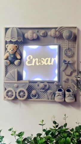 Kare Çerçeveli Işıklı Kapı Süsü