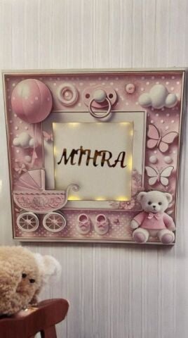 Kare Çerçeveli Işıklı Kapı Süsü