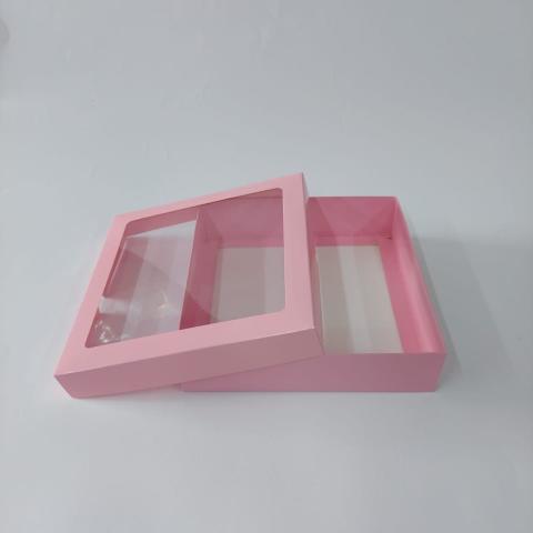 20x20x5 cm Asetat Pencereli Bebek Hediyelik Karton Kutu
