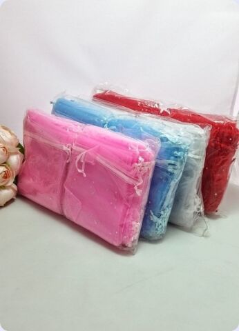 100 lü Büzgülü Tül Kese 9x12 cm