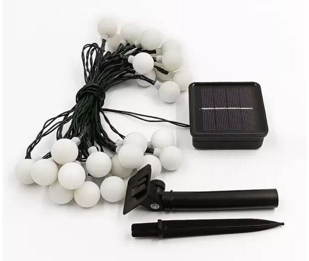 Solar 5 mt 28 Led Top RGB Siyah Kablolu