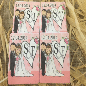 Doğal Taş Baskı Magnet Söz,Nişan,Kına,Nikah Kınahediyelik