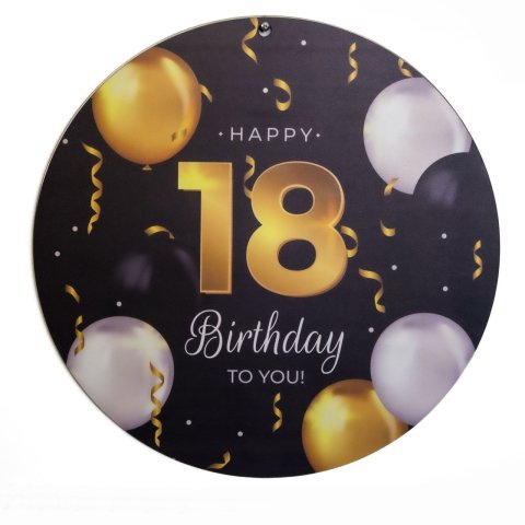18 Yaş Doğum Günü Ahşap Kapı Süsü (30cm)