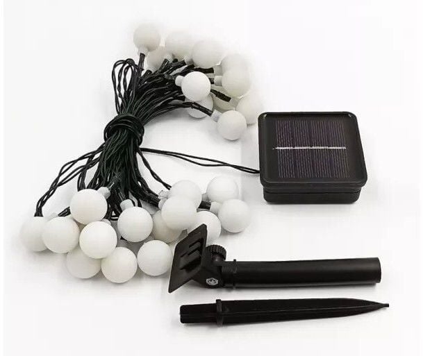 Solar 5 mt 28 Led Top Gün Işığı Siyah Kablolu