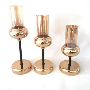 Boğumlu 3 lü şamdan seti