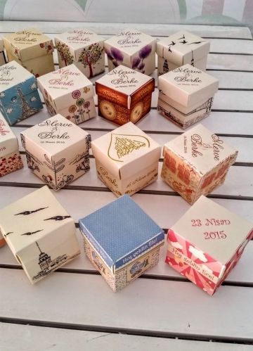 Baskılı Baskısız Küp Karton Kutu 5x5x5 cm 24 Adet / Paket - Baskı Bedeli (0-50 adetler)