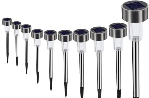 Metal Gövdeli Solar Bahçe Lambası 10'lu