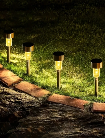 Metal Gövdeli Solar Bahçe Lambası 10'lu