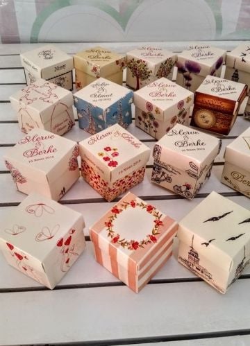 Baskılı Baskısız Küp Karton Kutu 5x5x5 cm 24 Adet / Paket - Baskı Bedeli (50 ve üzeri ) Sorunuz..!!!