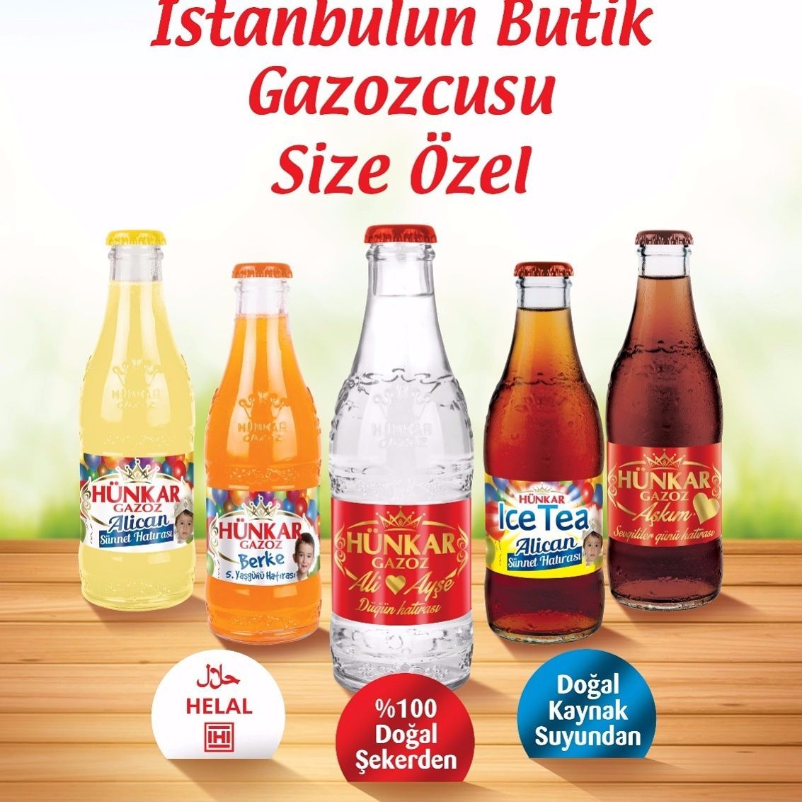 Kişiye/İsme Özel Baskılı Butik Gazoz