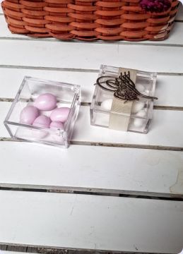 12 li pleksi şeker kutu yassı (kısa)