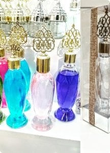 60 Adet Metal Tepelikli Cam Vazo Kolonya Şişe