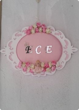 İsme Özel Ahşap Kapı süsü (Bebek,Söz,Nişan)