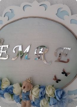 İsme Özel Ahşap Kapı süsü (Bebek,Söz,Nişan)