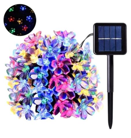 Solar 5 mt 50 Led Papatya RGB 8 Fonksiyonlu