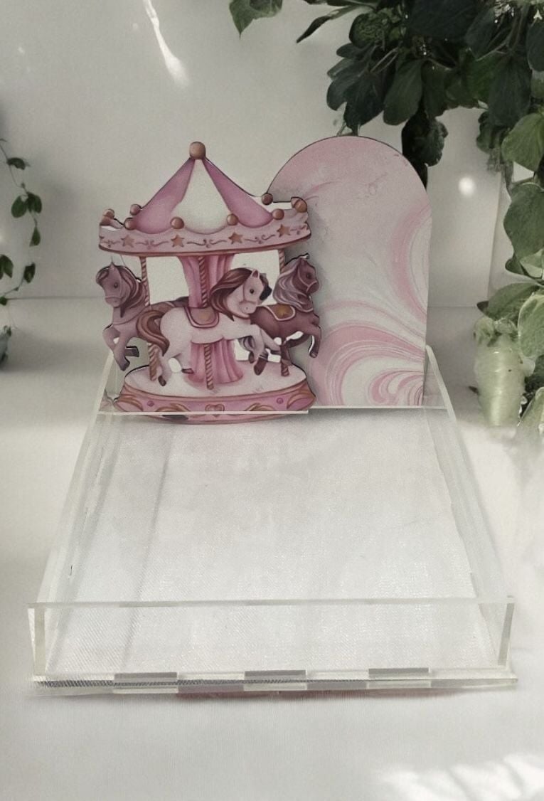 Atlı karınca  dekorlu Pleksi çikolata Sunum kutusu