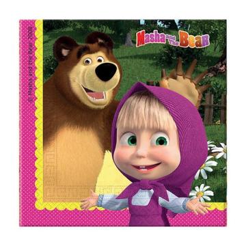 16 Lı Masha and The Bear Kağıt Peçete