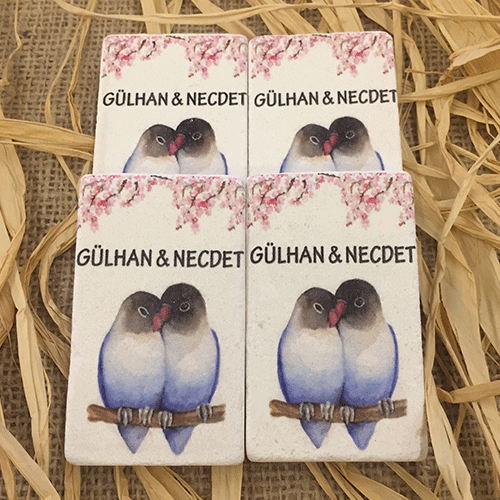 Doğal Taş Baskı Magnet Söz,Nişan,Kına,Nikah Kınahediyelik