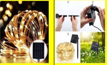 SOLAR Peri Led 20m 200 Led RGB