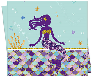 MASA ÖRTÜSÜ DENİZ KIZI PIRILTILI 120X180 CM