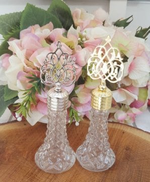 30 Adet Metal Tepelikli,Kristal Kolonya, Toptan Mini Şişe Kolide;